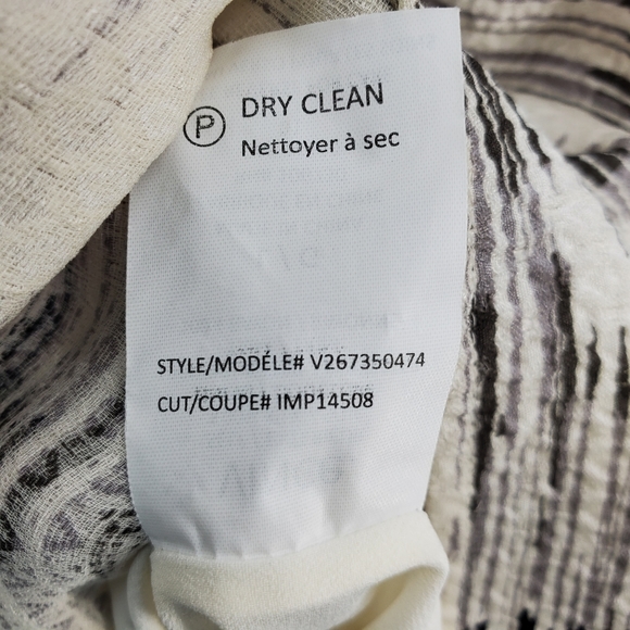 Vince 100% silk dress sleeveless abstract print - Picture 7 of 12